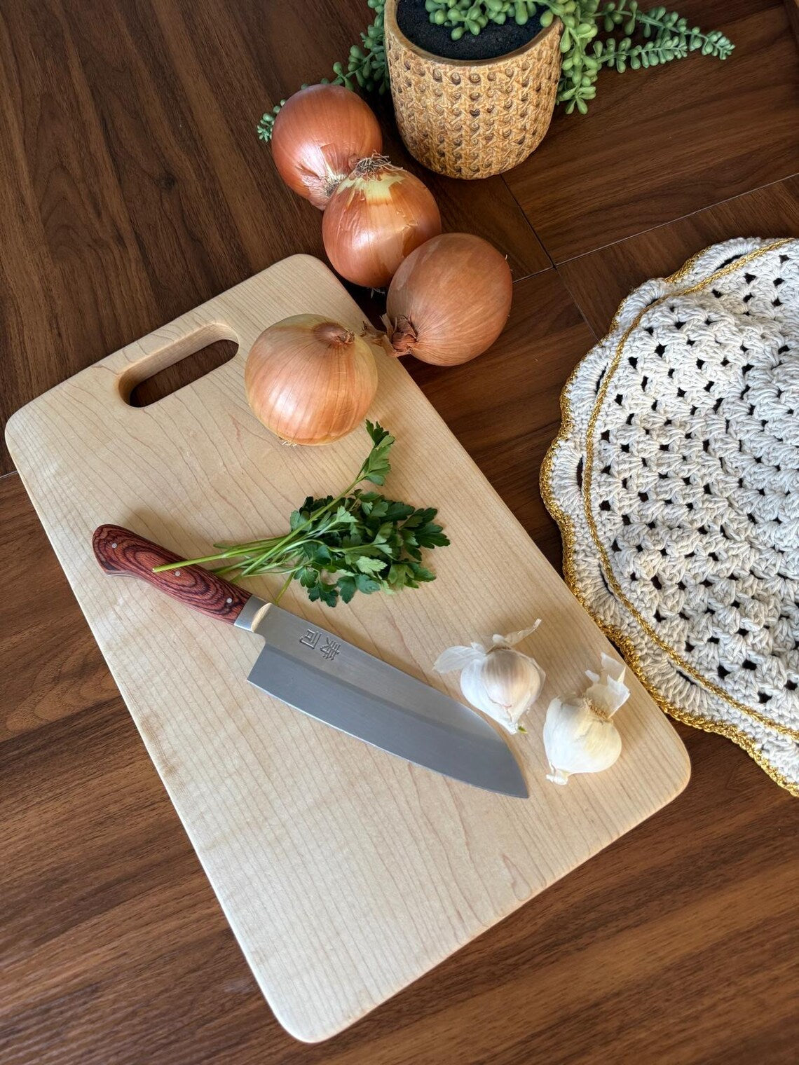 Cutting Board Kitchen Decor - Handcrafted /  10"x17"